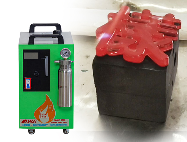 hydrogen flame generator for acrylic polish